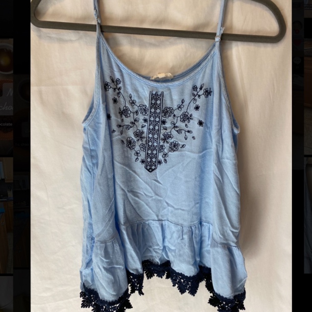 Embroidered tank top